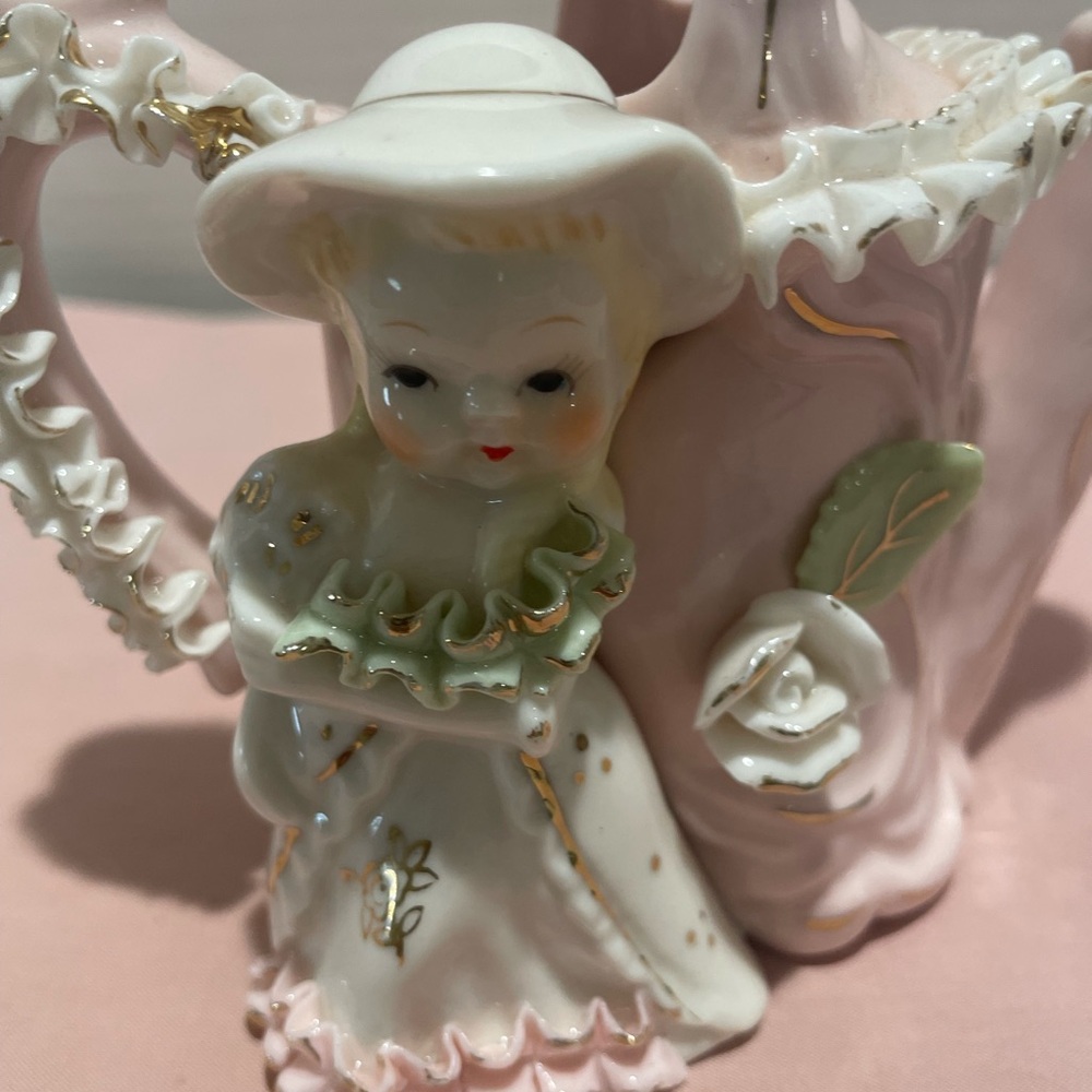 Vintage Ceramic Figurine Watering can